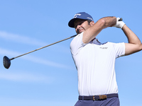 Jorge Campillo of Spain tees off on the 6th hole during the Estrella Damm N.A. Andalucia Masters 2024 at Real Club de Golf Sotogrande in San...