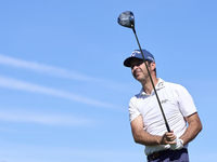 Jorge Campillo of Spain tees off on the 6th hole during the Estrella Damm N.A. Andalucia Masters 2024 at Real Club de Golf Sotogrande in San...