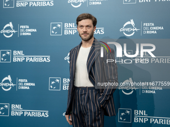 Lorenzo Richelmy attends the ''Fino Alla Fine'' photocall during the 19th Rome Film Festival at Auditorium Parco Della Musica in Rome, Italy...