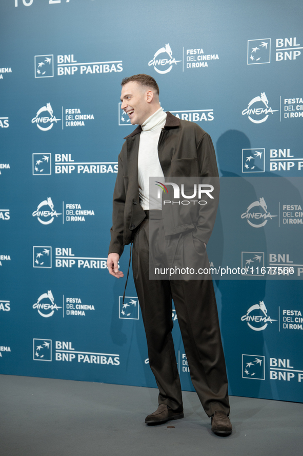 Enrico Inserra attends the ''Fino Alla Fine'' photocall during the 19th Rome Film Festival at Auditorium Parco Della Musica in Rome, Italy,...