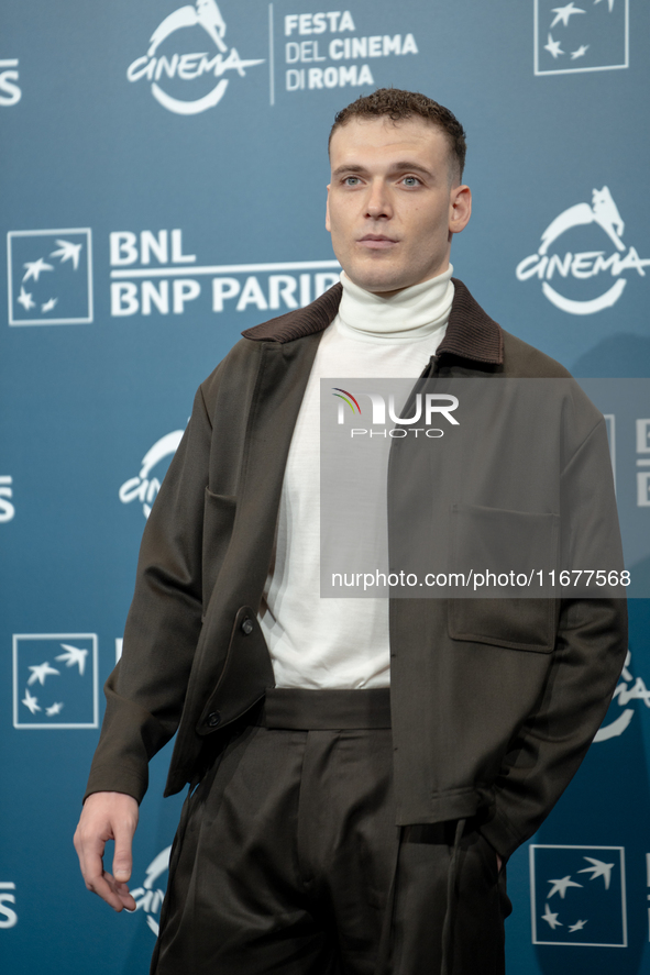 Enrico Inserra attends the ''Fino Alla Fine'' photocall during the 19th Rome Film Festival at Auditorium Parco Della Musica in Rome, Italy,...