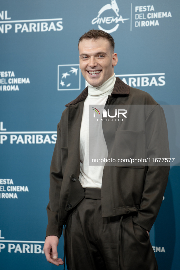 Enrico Inserra attends the ''Fino Alla Fine'' photocall during the 19th Rome Film Festival at Auditorium Parco Della Musica in Rome, Italy,...