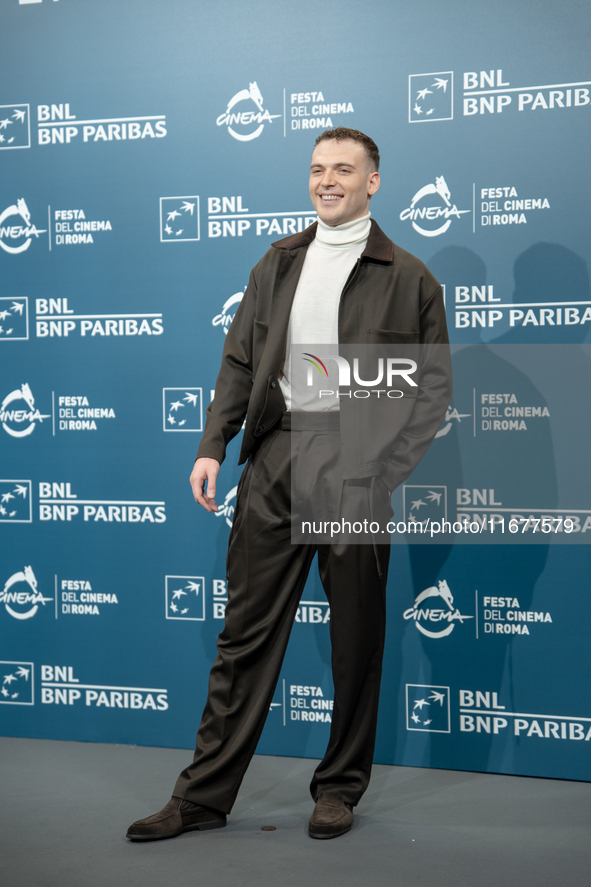 Enrico Inserra attends the ''Fino Alla Fine'' photocall during the 19th Rome Film Festival at Auditorium Parco Della Musica in Rome, Italy,...