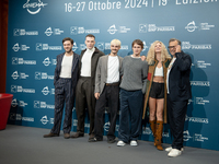 Lorenzo Richelmy, Enrico Inserra, Saul Nanni, Elena Kampouris, and Gabriele Muccino attend the ''Fino Alla Fine'' photocall during the 19th...