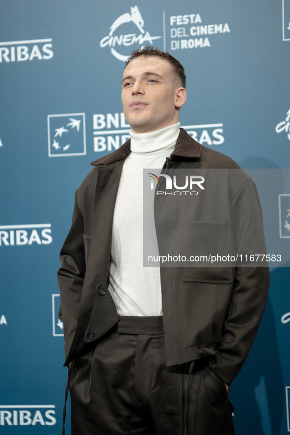 Enrico Inserra attends the ''Fino Alla Fine'' photocall during the 19th Rome Film Festival at Auditorium Parco Della Musica in Rome, Italy,...