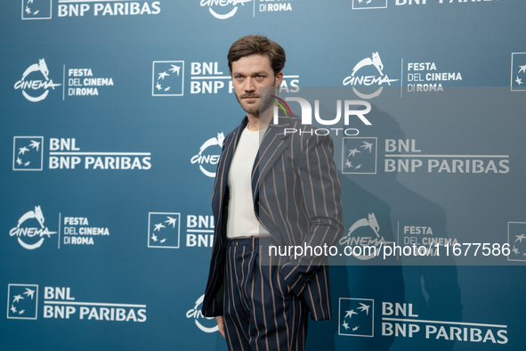 Lorenzo Richelmy attends the ''Fino Alla Fine'' photocall during the 19th Rome Film Festival at Auditorium Parco Della Musica in Rome, Italy...