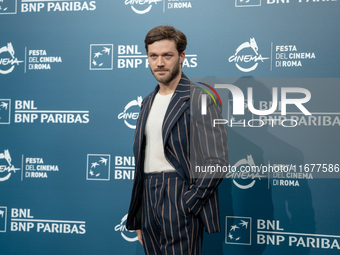 Lorenzo Richelmy attends the ''Fino Alla Fine'' photocall during the 19th Rome Film Festival at Auditorium Parco Della Musica in Rome, Italy...