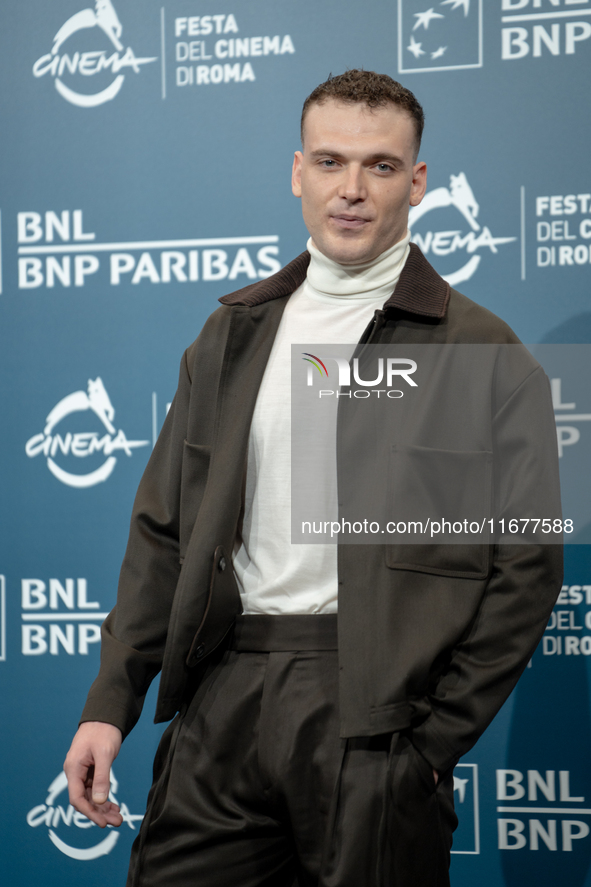 Enrico Inserra attends the ''Fino Alla Fine'' photocall during the 19th Rome Film Festival at Auditorium Parco Della Musica in Rome, Italy,...