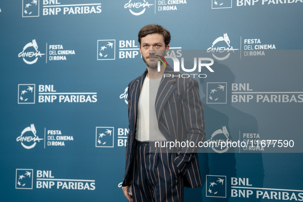 Lorenzo Richelmy attends the ''Fino Alla Fine'' photocall during the 19th Rome Film Festival at Auditorium Parco Della Musica in Rome, Italy...