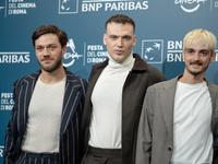 Lorenzo Richelmy and Enrico Inserra attend the ''Fino Alla Fine'' photocall during the 19th Rome Film Festival at Auditorium Parco Della Mus...