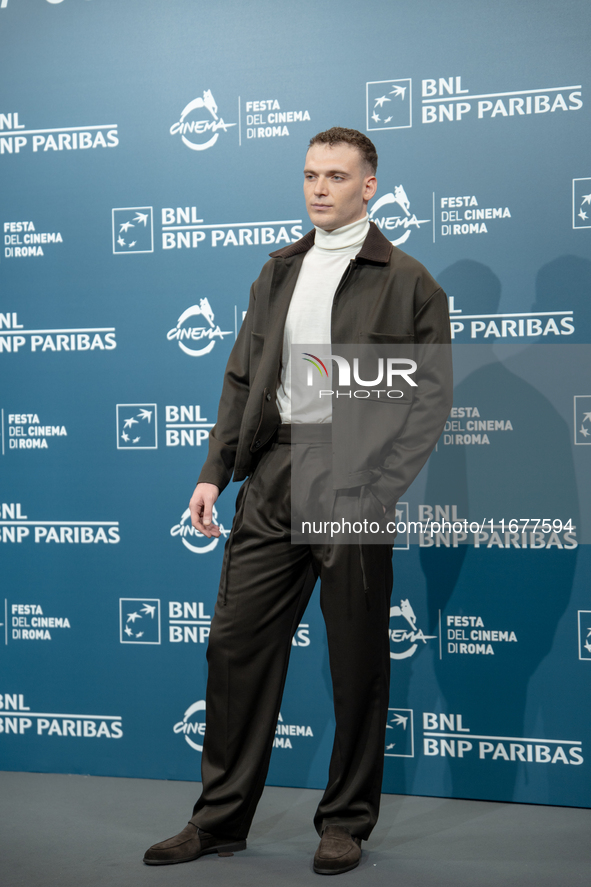 Enrico Inserra attends the ''Fino Alla Fine'' photocall during the 19th Rome Film Festival at Auditorium Parco Della Musica in Rome, Italy,...