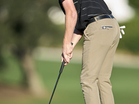 Daniel Hillier of New Zealand plays a shot on the 10th green during the Estrella Damm N.A. Andalucia Masters 2024 at Real Club de Golf Sotog...