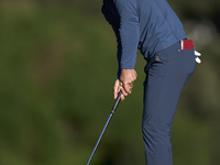 Thorbjorn Olesen of Denmark plays a shot on the 10th green on day two of the Estrella Damm N.A. Andalucia Masters 2024 at Real Club de Golf...