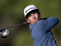 Thorbjorn Olesen of Denmark tees off on the 11th hole during the Estrella Damm N.A. Andalucia Masters 2024 at Real Club de Golf Sotogrande i...