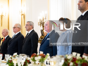 Grand Master and head of the Sovereign Military Order of Malta, Fra' John Timothy Dunlap, and the President of Greece, Katerina Sakellaropou...