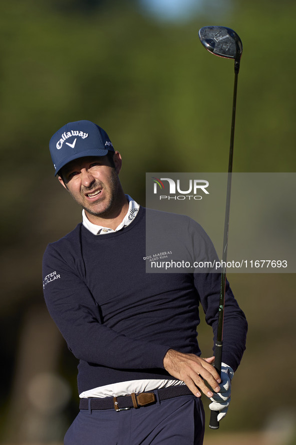 Jorge Campillo of Spain tees off on the 11th hole during the Estrella Damm N.A. Andalucia Masters 2024 at Real Club de Golf Sotogrande in Sa...