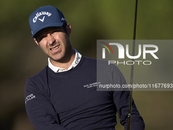 Jorge Campillo of Spain tees off on the 11th hole during the Estrella Damm N.A. Andalucia Masters 2024 at Real Club de Golf Sotogrande in Sa...