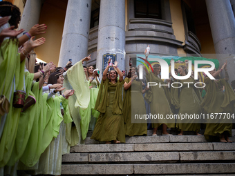 Fourth-year students from the Faculty of Medicine at the University of Granada dress as The Lord of the Rings characters as part of an annua...