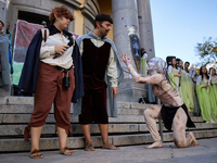 Fourth-year students from the Faculty of Medicine at the University of Granada dress as The Lord of the Rings characters as part of an annua...