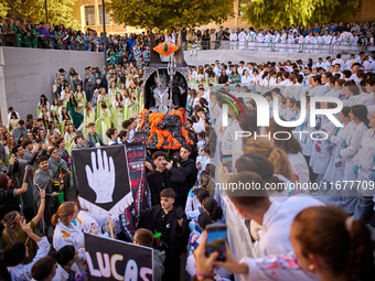 A fourth-year student dresses as Sauron from The Lord of the Rings movie and portrays ''El Lucas'' down a hall while other medical students...