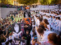 A fourth-year student dresses as Sauron from The Lord of the Rings movie and portrays ''El Lucas'' down a hall while other medical students...