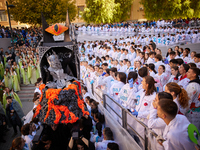 A fourth-year student dresses as Sauron from The Lord of the Rings movie and portrays ''El Lucas'' down a hall while other medical students...