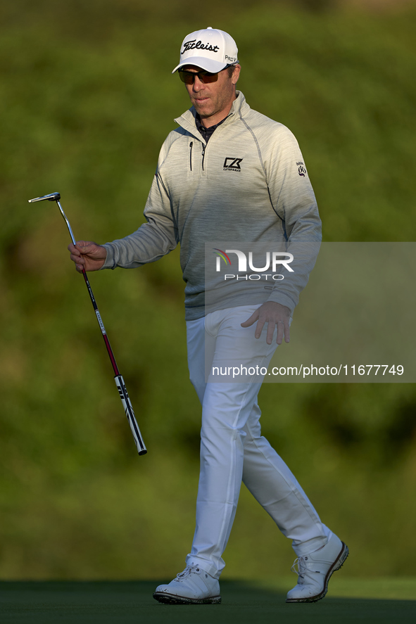 Julien Guerrier of France walks on the 10th hole during the Estrella Damm N.A. Andalucia Masters 2024 at Real Club de Golf Sotogrande in San...