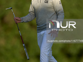 Julien Guerrier of France walks on the 10th hole during the Estrella Damm N.A. Andalucia Masters 2024 at Real Club de Golf Sotogrande in San...