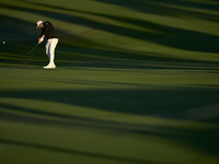 Matthew Baldwin of England plays his second shot on the 10th hole on day two of the Estrella Damm N.A. Andalucia Masters 2024 at Real Club d...