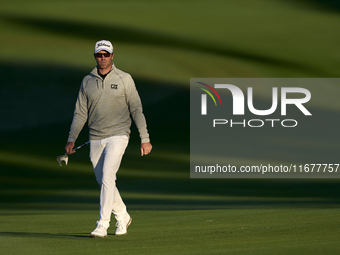 Julien Guerrier of France walks on the 10th hole during the Estrella Damm N.A. Andalucia Masters 2024 at Real Club de Golf Sotogrande in San...