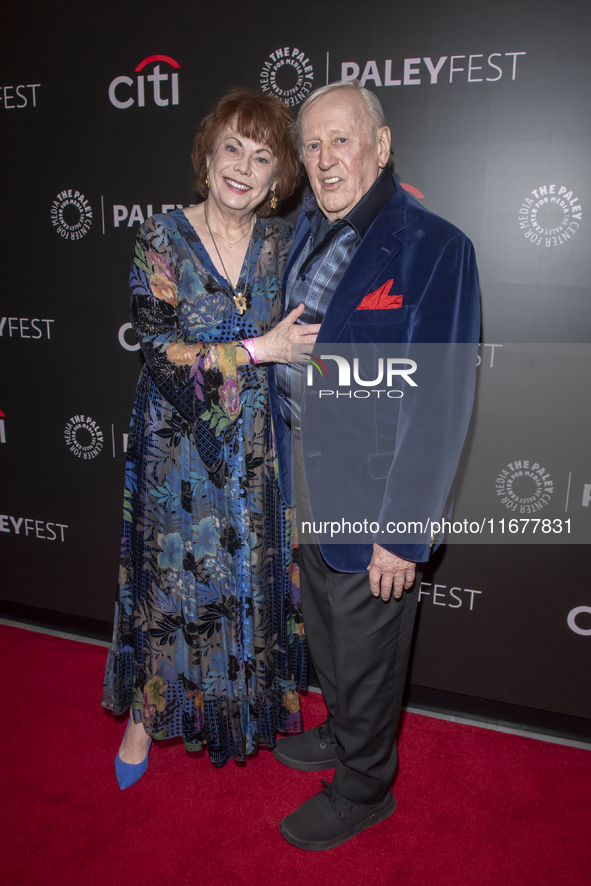 Heather Summerhayes Cariou and Len Cariou attend ''Blue Bloods'' during PaleyFest 2024 at The Paley Museum in New York, New York, USA, on Oc...