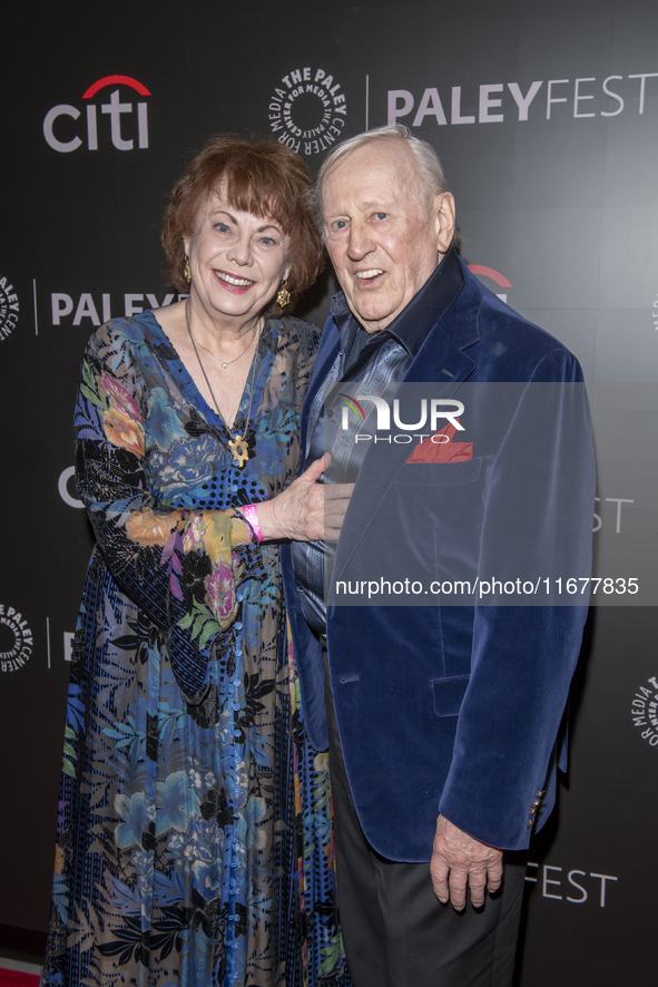 Heather Summerhayes Cariou and Len Cariou attend ''Blue Bloods'' during PaleyFest 2024 at The Paley Museum in New York, New York, USA, on Oc...