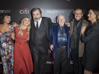 Marisa Ramirez, Vanessa Ray, Tom Selleck, Len Cariou, Donnie Wahlberg, and Bridget Moynahan attend ''Blue Bloods'' during PaleyFest 2024 at...