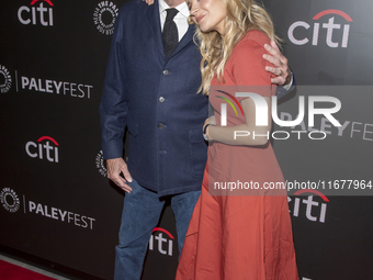 Kevin Wade, showrunner and executive producer, and Vanessa Ray attend ''Blue Bloods'' during PaleyFest 2024 at The Paley Museum in New York...