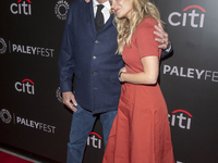 Kevin Wade, showrunner and executive producer, and Vanessa Ray attend ''Blue Bloods'' during PaleyFest 2024 at The Paley Museum in New York...