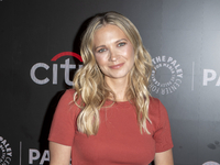 Vanessa Ray attends ''Blue Bloods'' during PaleyFest 2024 at The Paley Museum in New York, USA, on October 17, 2024. (