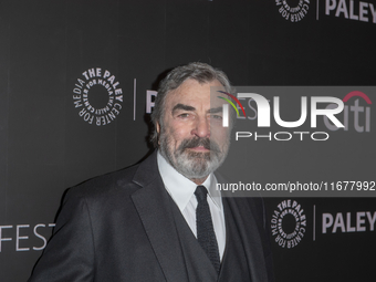 Tom Selleck attends ''Blue Bloods'' during PaleyFest 2024 at The Paley Museum in New York, New York, USA, on October 17, 2024. (