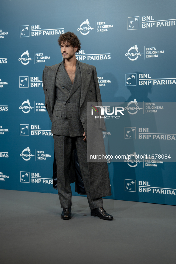 Giancarlo Commare attends the ''Avetrana - Qui Non E Hollywood'' photocall during the 19th Rome Film Festival at Auditorium Parco Della Musi...