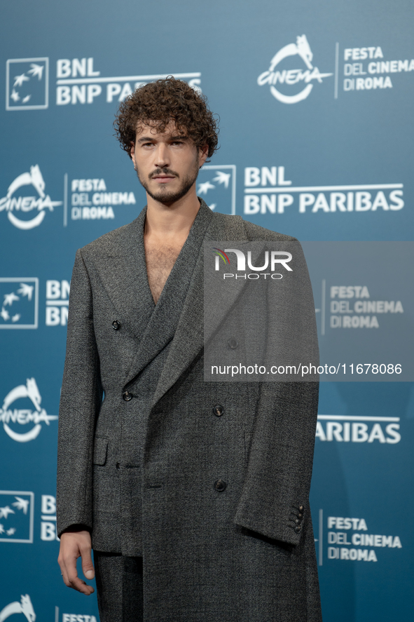 Giancarlo Commare attends the ''Avetrana - Qui Non E Hollywood'' photocall during the 19th Rome Film Festival at Auditorium Parco Della Musi...