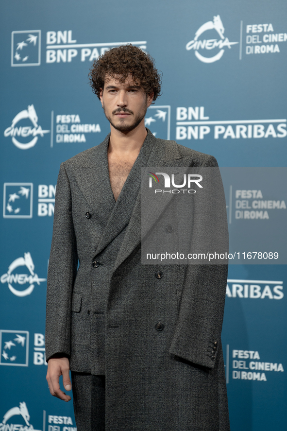 Giancarlo Commare attends the ''Avetrana - Qui Non E Hollywood'' photocall during the 19th Rome Film Festival at Auditorium Parco Della Musi...