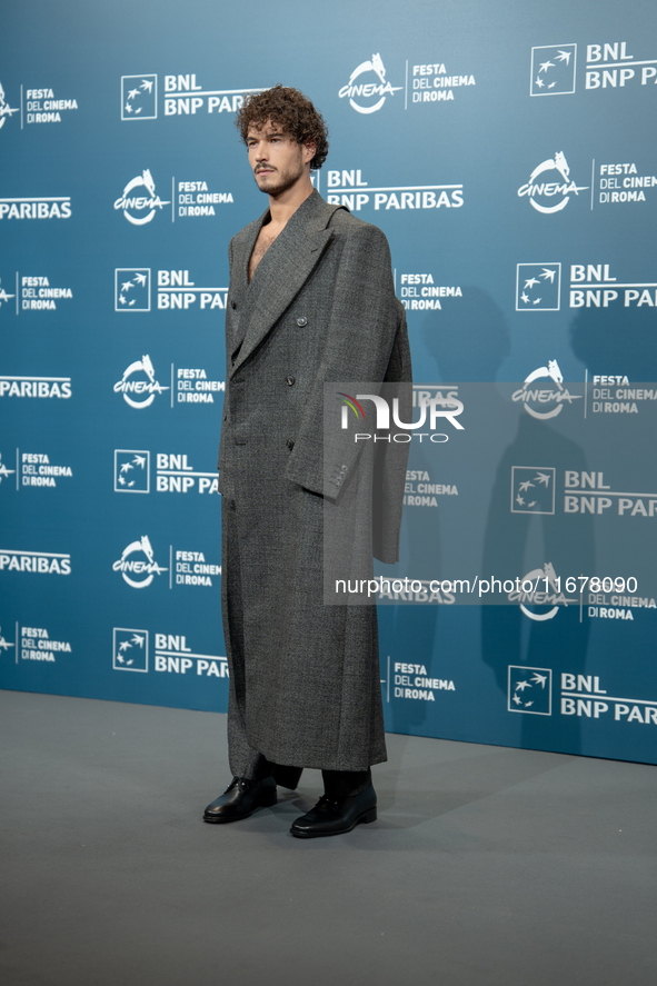 Giancarlo Commare attends the ''Avetrana - Qui Non E Hollywood'' photocall during the 19th Rome Film Festival at Auditorium Parco Della Musi...