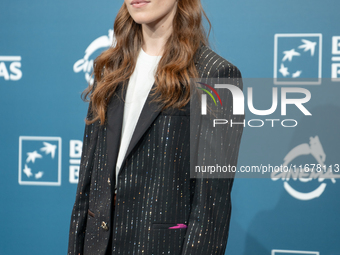 Valentina Romani attends the ''Mike'' photocall during the 19th Rome Film Festival at Auditorium Parco Della Musica in Rome, Italy, on Octob...