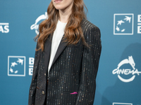 Valentina Romani attends the ''Mike'' photocall during the 19th Rome Film Festival at Auditorium Parco Della Musica in Rome, Italy, on Octob...