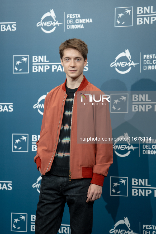 Elia Nuzzolo attends the ''Mike'' photocall during the 19th Rome Film Festival at Auditorium Parco Della Musica in Rome, Italy, on October 1...