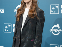 Valentina Romani attends the ''Mike'' photocall during the 19th Rome Film Festival at Auditorium Parco Della Musica in Rome, Italy, on Octob...