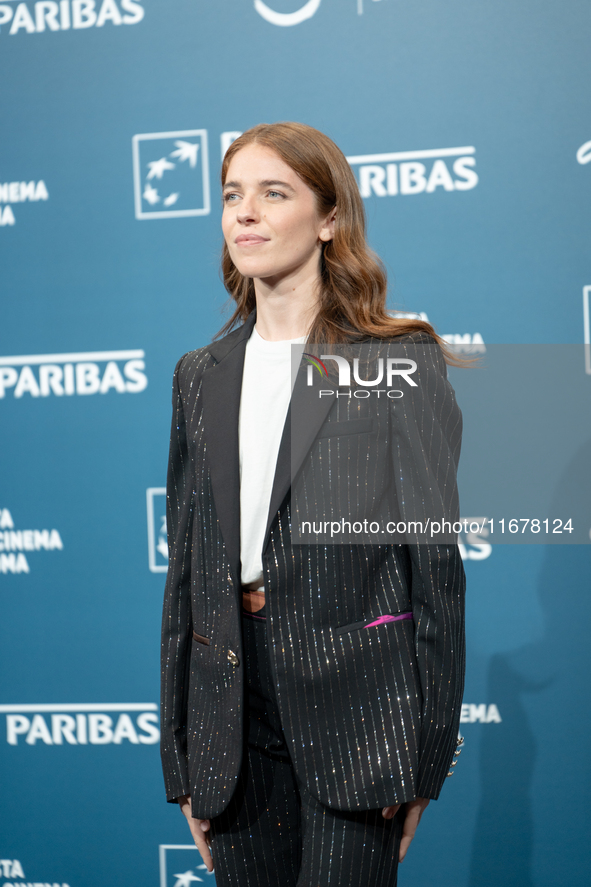 Valentina Romani attends the ''Mike'' photocall during the 19th Rome Film Festival at Auditorium Parco Della Musica in Rome, Italy, on Octob...