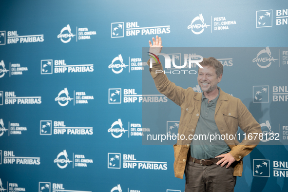 Claudio Gioe attends the ''Mike'' photocall during the 19th Rome Film Festival at Auditorium Parco Della Musica in Rome, Italy, on October 1...