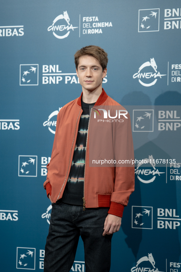 Elia Nuzzolo attends the ''Mike'' photocall during the 19th Rome Film Festival at Auditorium Parco Della Musica in Rome, Italy, on October 1...