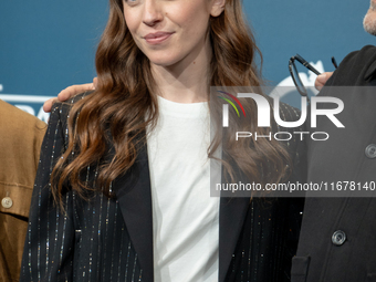 Valentina Romani attends the ''Mike'' photocall during the 19th Rome Film Festival at Auditorium Parco Della Musica in Rome, Italy, on Octob...