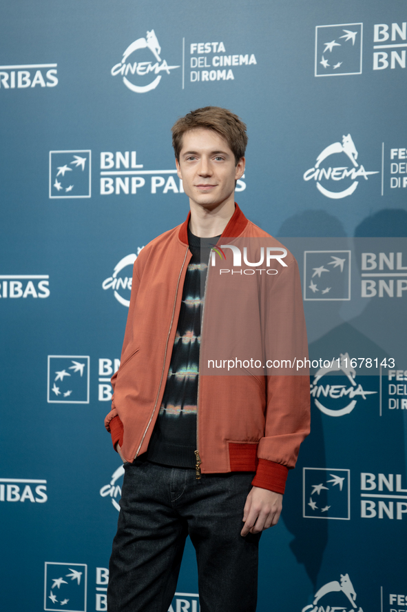 Elia Nuzzolo attends the ''Mike'' photocall during the 19th Rome Film Festival at Auditorium Parco Della Musica in Rome, Italy, on October 1...